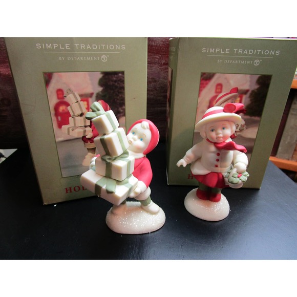Dept 56 Holly Lane Christmas figurines Dept 56 x 2 original packaging - Picture 10 of 12